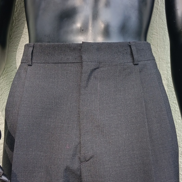 ANDHURST MEN'S VINTAGE DOUBLE-PLEATED WOOL BLEND DRESS TROUSERS